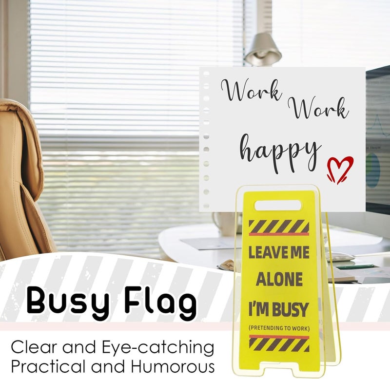 Joyline Funny Sticky Note Holder - 6 Pack Note Holder Clips, Overstimulated Desk Sign for Office, Hilarious Desk Signs for Coworkers, Perfect Funny Office Gifts (Yellow) - Image 4